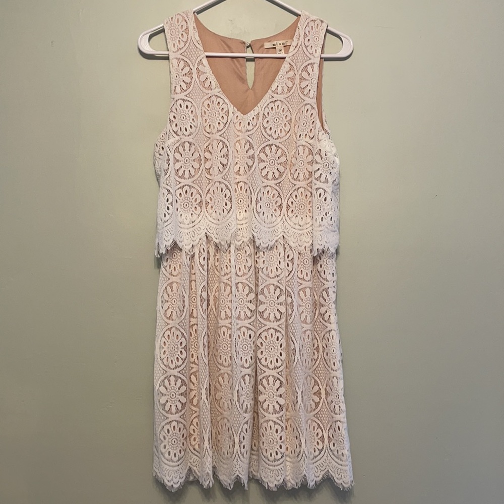 Miami White Lace Dress (m) engagement, bridal, wedding